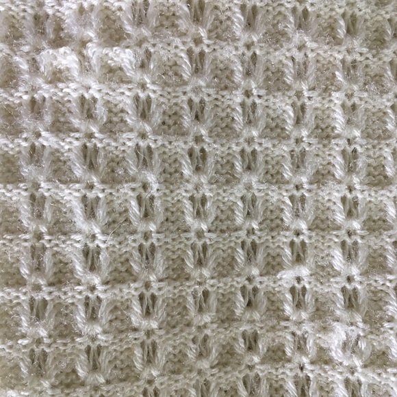 Vintage Belted Cardigan Womens 70s Cream Knit Sweater Tie Button Up Pockets M - Picture 8 of 9